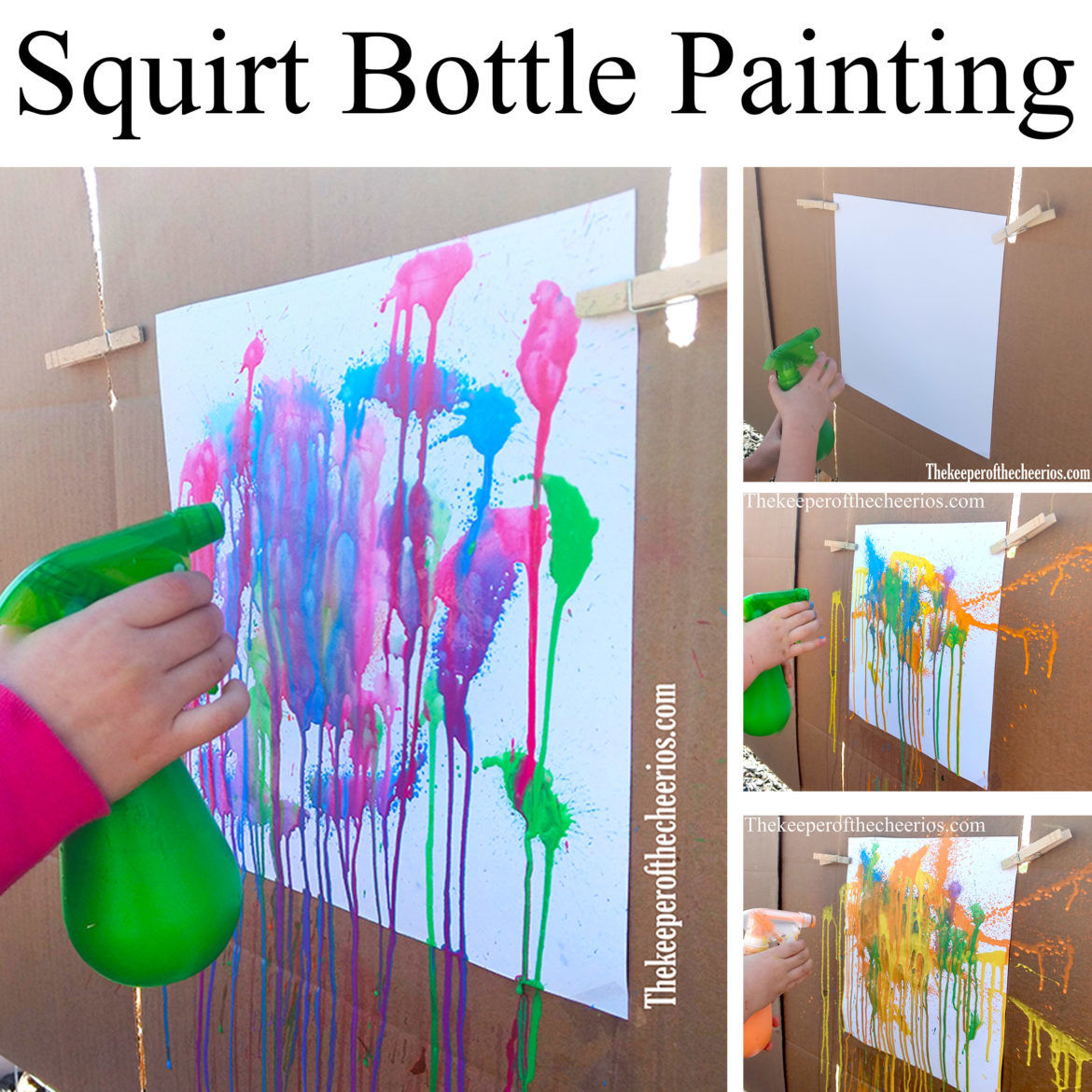 Squeeze Bottle Painting with Homemade Paint 2024 - Entertain Your Toddler