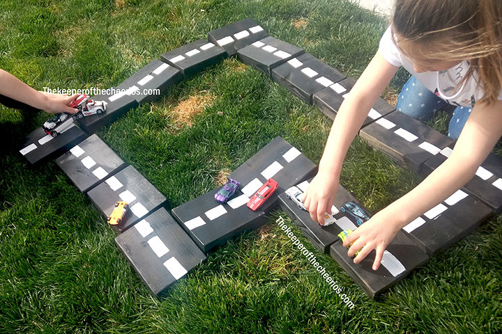 Jamboree Drop-In Daycare - DIY Race Track- Using painters tape on