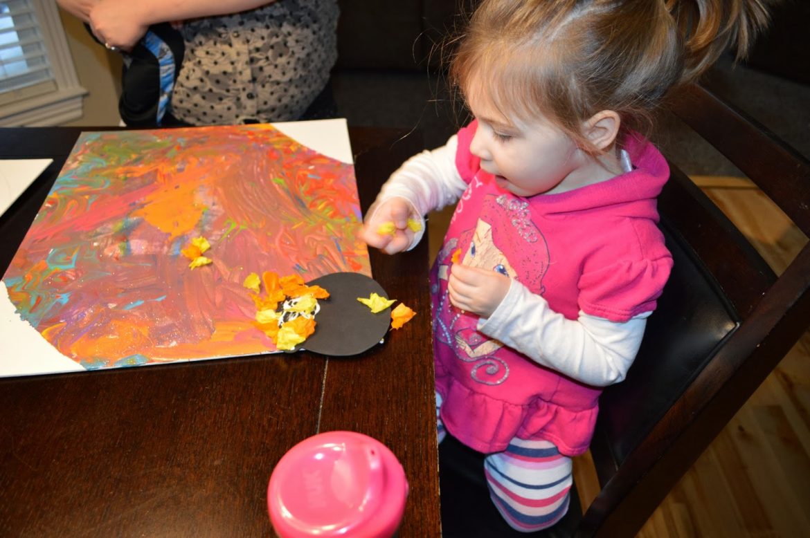 Toddler Finger Painted Rainbow Craft - The Keeper of the Cheerios