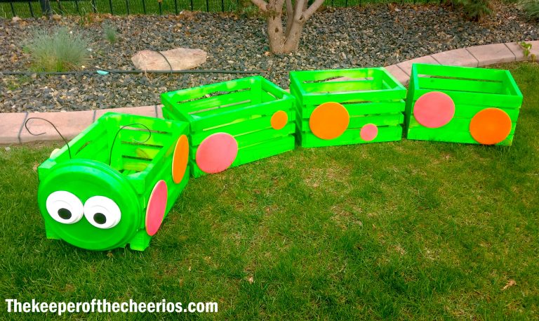 Caterpillar Crate Planter - The Keeper Of The Cheerios