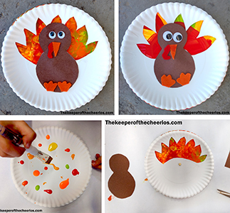 Spinning Paper Plate Turkeys - The Keeper of the Cheerios