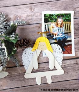 Christmas Angel Photo Ornament Keepsake - The Keeper of the Cheerios