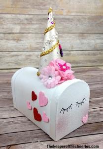 Unicorn Valentines Day Mailbox - The Keeper of the Cheerios