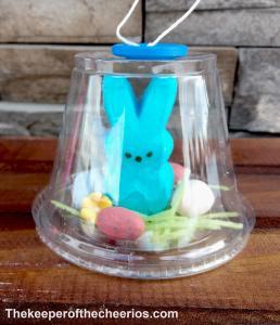 Easter Peeps Snow Globe Treat - The Keeper of the Cheerios