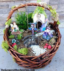 Easter Basket Fairy Garden - The Keeper of the Cheerios