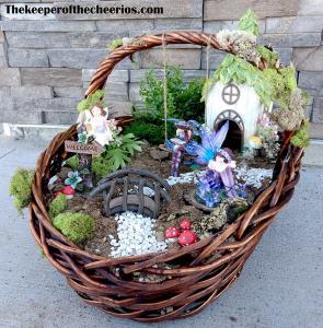 Easter Basket Fairy Garden - The Keeper of the Cheerios