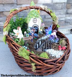 Easter Basket Fairy Garden - The Keeper of the Cheerios