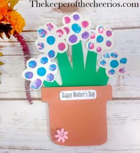 Handprint Flower Photo Keepsake Card - The Keeper of the Cheerios