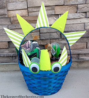 Dinosaur Easter Basket - The Keeper of the Cheerios