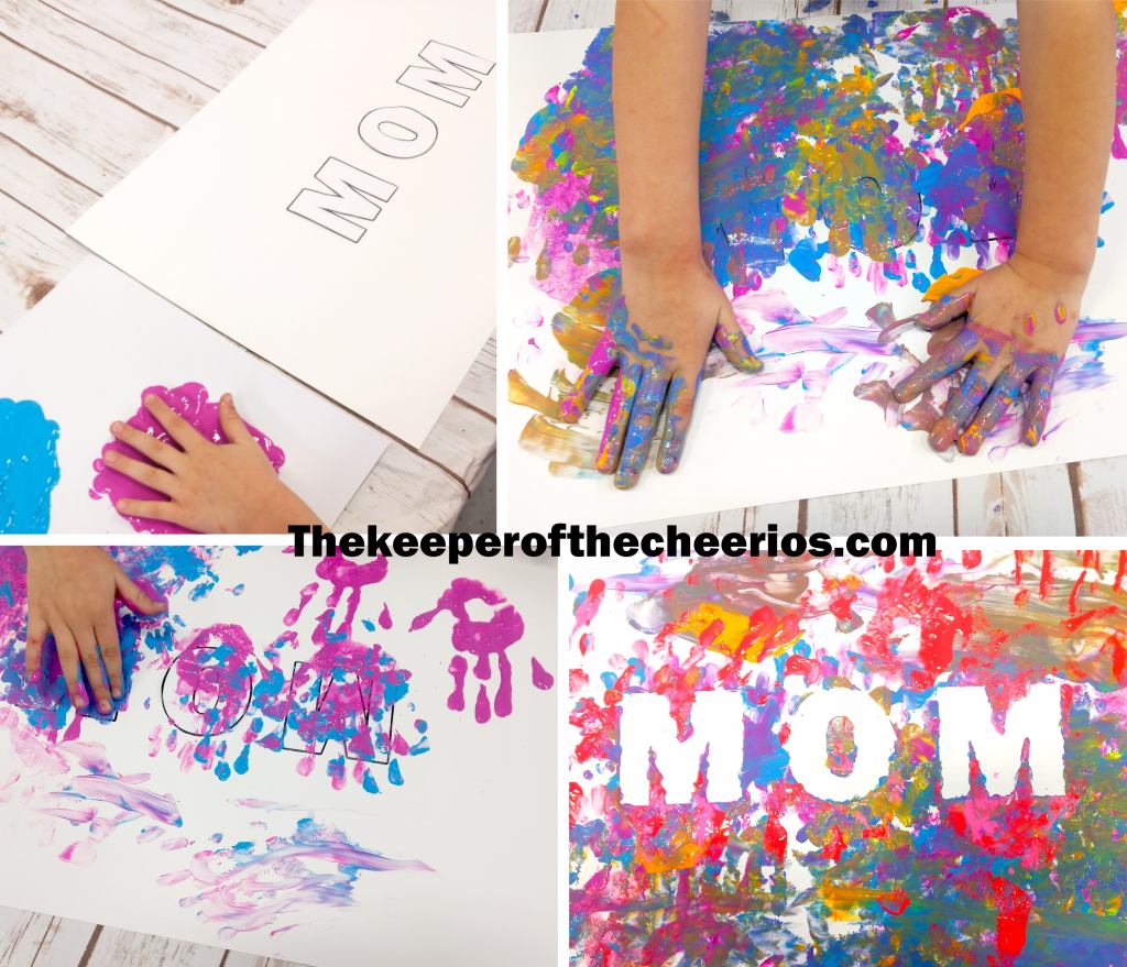 Finger Painted Mothers Day Craft - The Keeper Of The Cheerios