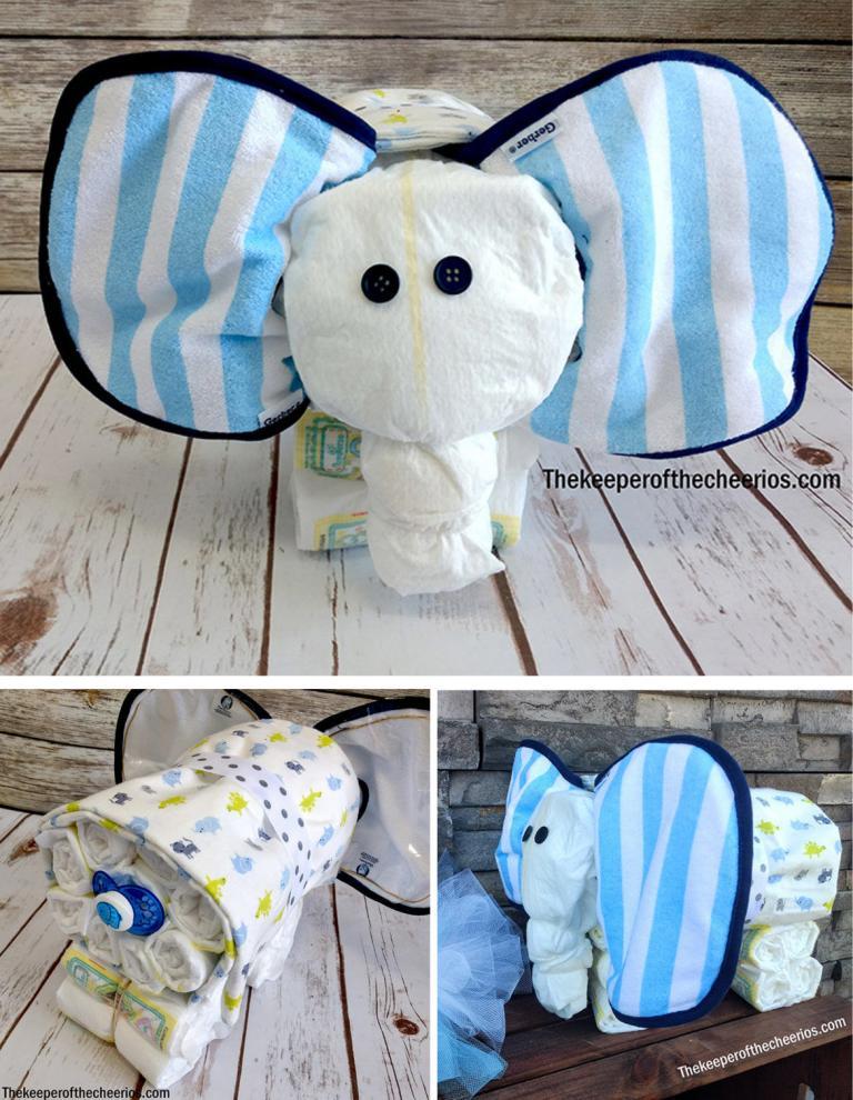 Elephant Diaper Cake The Keeper of the Cheerios