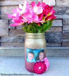 Mason Jar Keepsake Flower Vase - The Keeper of the Cheerios