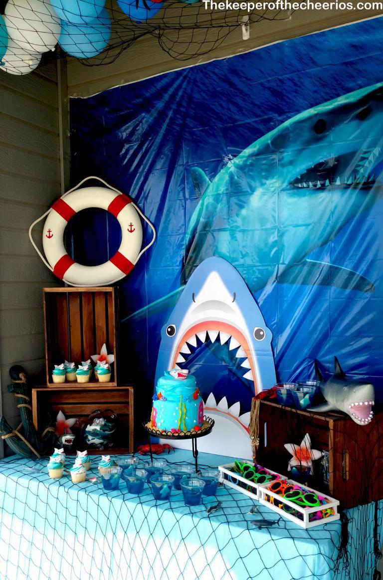 Shark Party Ideas - The Keeper of the Cheerios