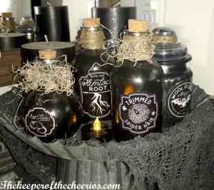 DIY Halloween Apothecary Jars - The Keeper of the Cheerios