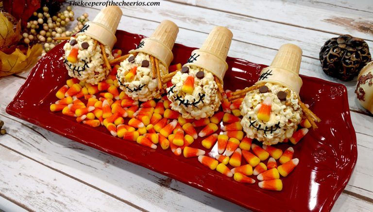 Silly Scarecrow Popcorn Balls - The Keeper of the Cheerios