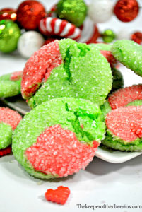 Grinch Crinkle Cookies - The Keeper of the Cheerios