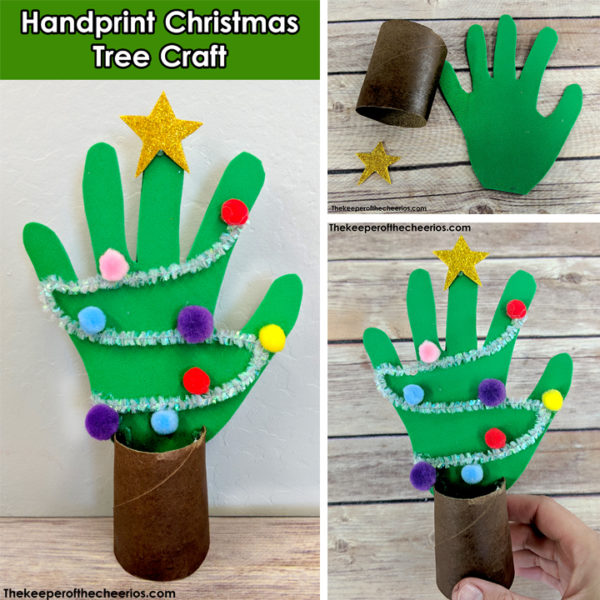 Download Handprint Christmas Tree craft - The Keeper of the Cheerios