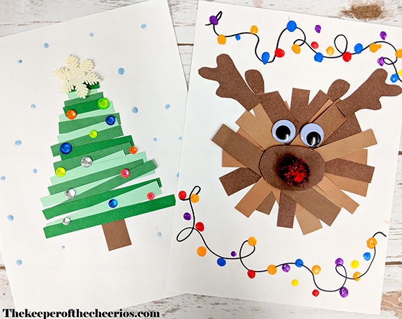 Paper Strips Christmas Crafts  The Keeper of the Cheerios
