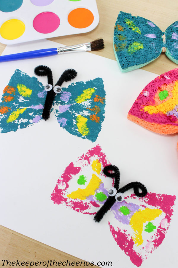 Butterfly Sponge Art - The Keeper of the Cheerios