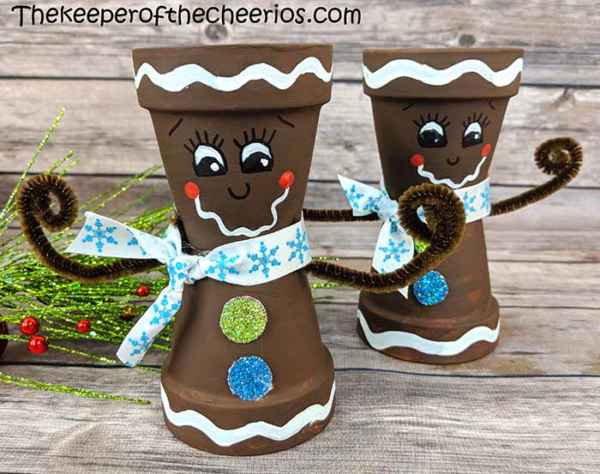 Mini Clay Pot Gingerbread Man - The Keeper of the Cheerios