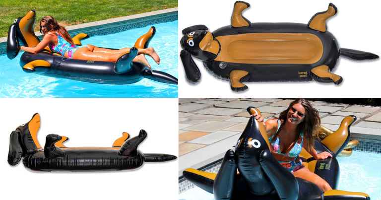 dachshund inflatable pool float