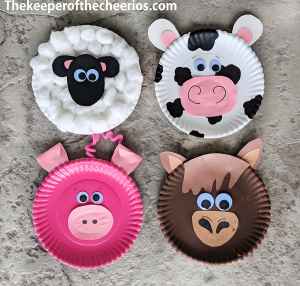 Paper Plate Farm Animals - The Keeper of the Cheerios