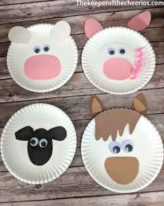 Paper Plate Farm Animals - The Keeper of the Cheerios