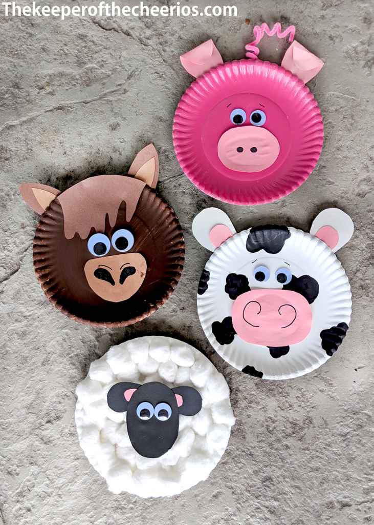 Paper Plate Farm Animals - The Keeper of the Cheerios