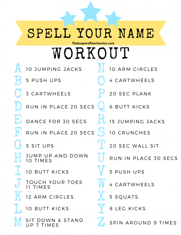 Spell You Name Workout - The Keeper of the Cheerios