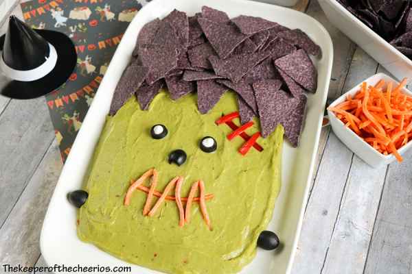 Frankenstein Guacamole Platter - The Keeper of the Cheerios