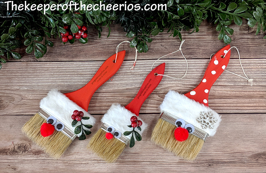 Paintbrush Santa Ornament - The Keeper of the Cheerios