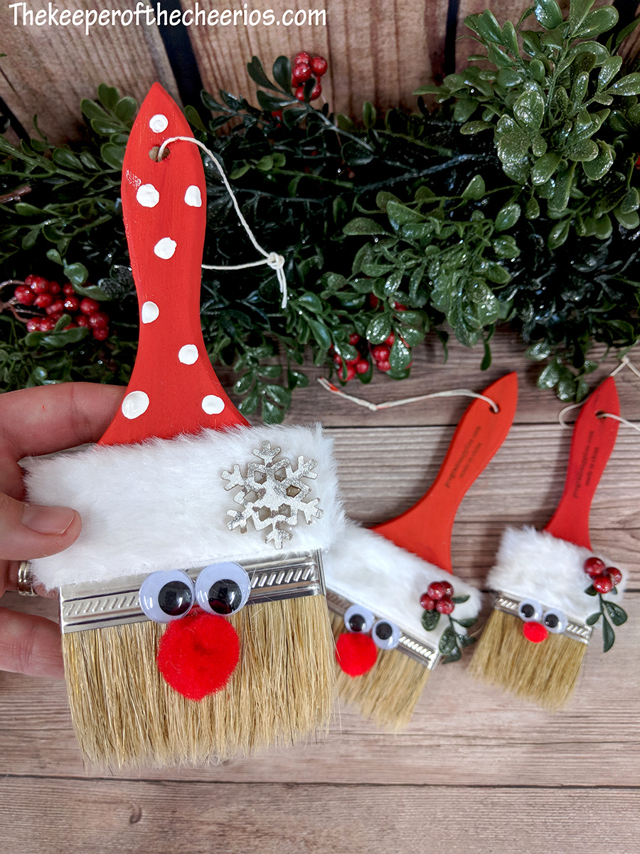 Paint Brush Santa Craft  DIY Santa Paintbrush Ornament