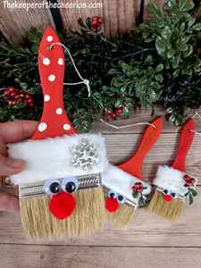 Paintbrush Santa Ornament - The Keeper of the Cheerios