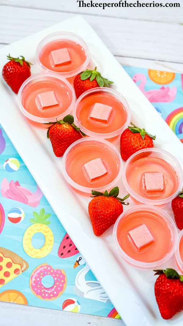 Pink Starburst Jello Shots - The Keeper of the Cheerios