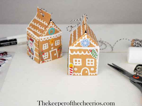 Gingerbread House Christmas Ornament Craft - The Keeper of the Cheerios