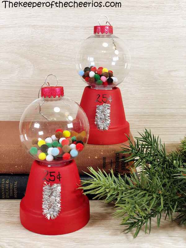 Vintage Gumball Machine Ornament Dollar Store Craft - The Keeper Of The 