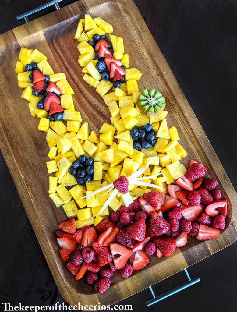 Easter Bunny Fruit Tray - The Keeper of the Cheerios