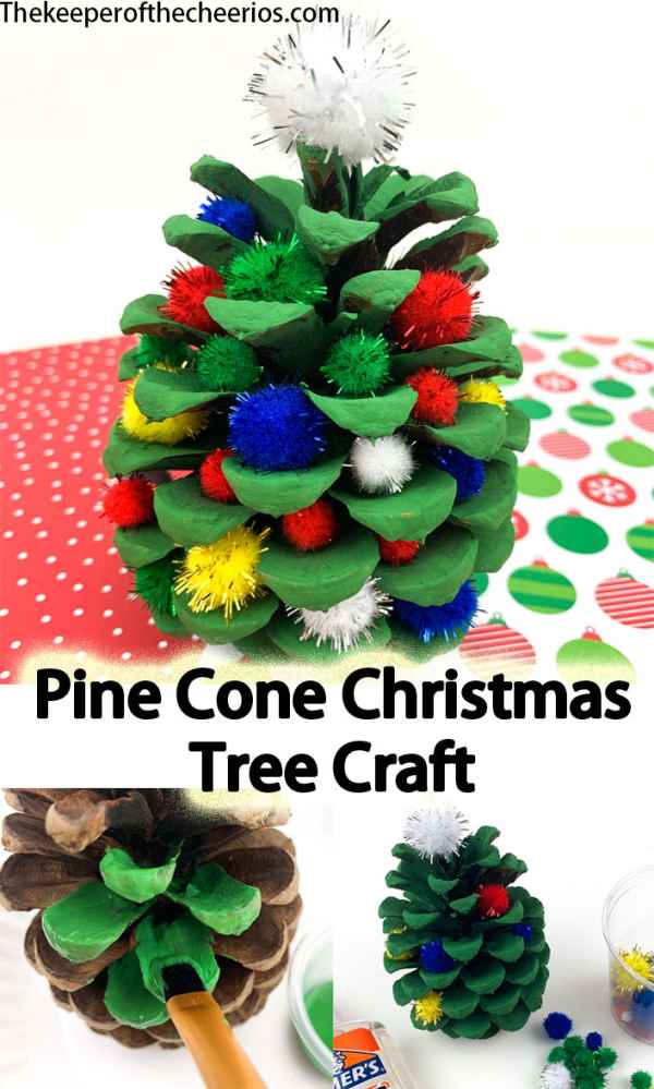 Pine Cone Christmas Tree Craft - The Keeper of the Cheerios