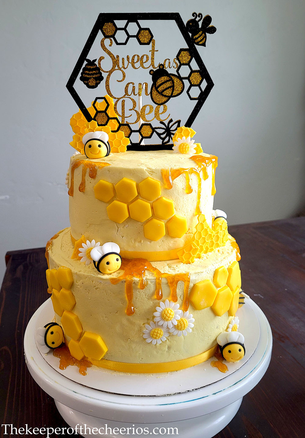 Bumblebee Honeycomb Cake - She Who Bakes