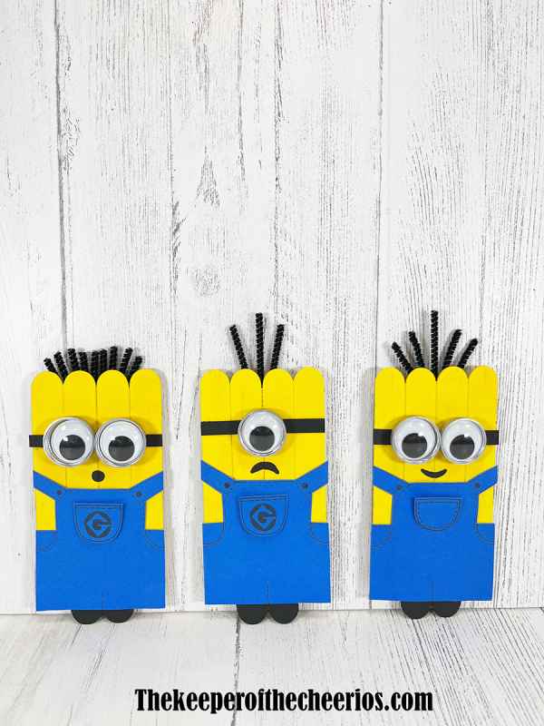 Dollar Store Craft Stick Minions Craft - The Keeper of the Cheerios