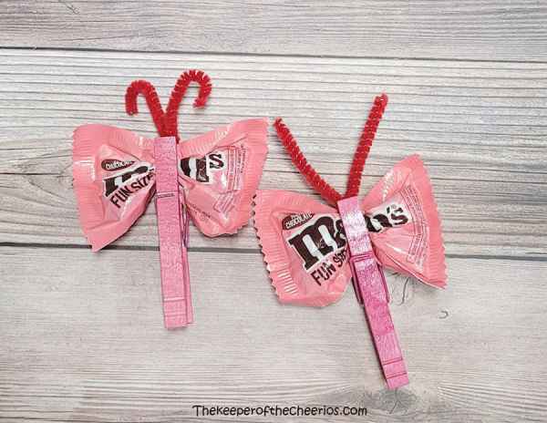 Valentines Day M&M Butterflies - The Keeper of the Cheerios