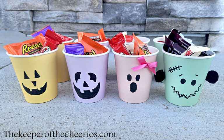 Pastel Halloween Treat Cups - The Keeper of the Cheerios