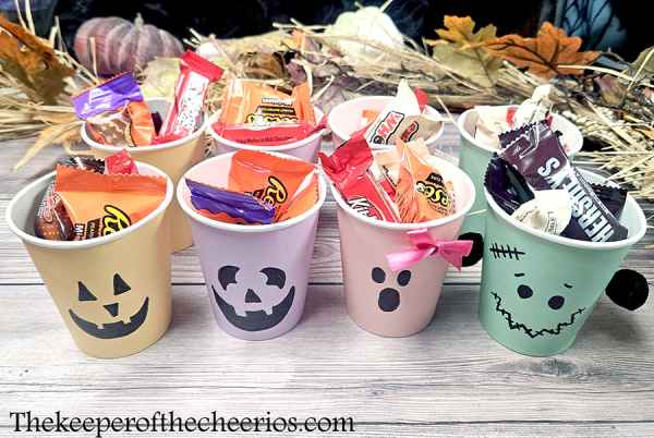 Pastel Halloween Treat Cups - The Keeper of the Cheerios